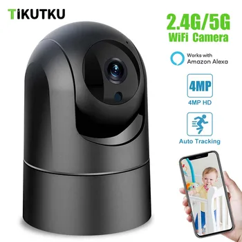 5G WiFi IP-камера 2K 4MP Baby Pet Monitor Защита Безопасности Дома В Помещении Мини-Камера Видеонаблюдения CCTV AI Отслеживание Alexa