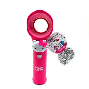 Sanrio Hello Kitty Ручной вентилятор без лопастей, Настольные вентиляторы без листьев, Летняя Кавайная USB-зарядка, 3-скоростное Электрическое Охлаждение, Подарок на открытом воздухе