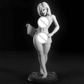 Игривая девочка, фигурка из смолы, масштаб 1/24, 75 мм, набор моделей для сборки своими руками, в разобранном виде и неокрашенные статуэтки, игрушки, бесплатная доставка