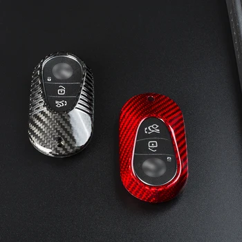 Чехол Для автомобильных ключей Из Настоящего Углеродного Волокна Mercedes Benz 2022 C S Class W206 W223 S350 C260 C300 S400 S450 S500 Key Cover Shell Protecto